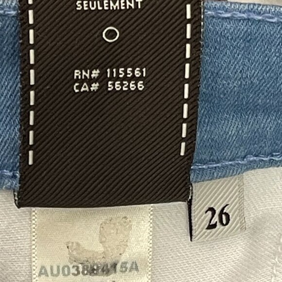 7 For All Mankind Pants Women's 26 White High Waist Skinny Jeans Side Stripe - Picture 8 of 10